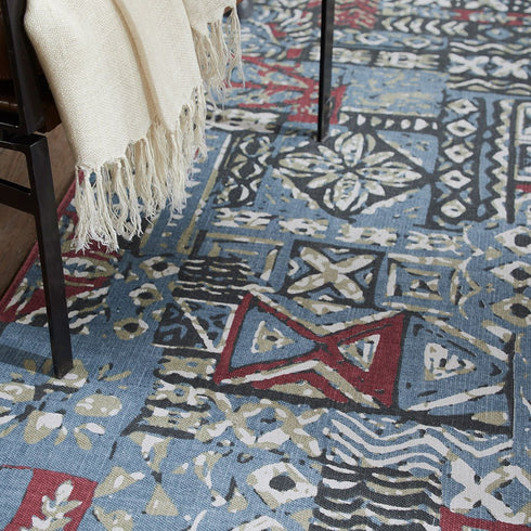 Fantasia Indigo Dhurrie